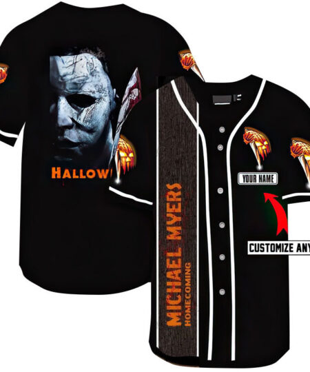 Personalized Michael Myers Baseball Jersey | HomeComing Halloween Baseball Jersey | Halloween Baseball Jersey