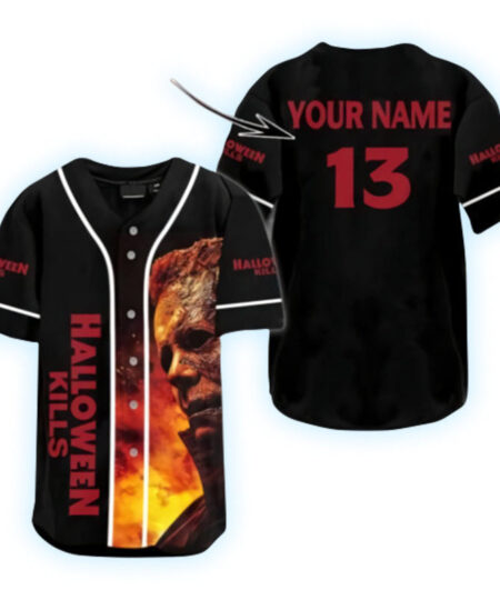 Michael Myers Baseball Jersey | Personalized Halloween Kills Baseball Jersey | Halloween Baseball Jersey