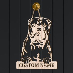 Shar Pei Custom Wood Sign  Wooden Name Signs  Personalised Wooden Signs  Memorial Gift  Dog Owner Wooden Christmas Tree Decorations  Wall Art  Wood Wall Decor