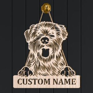 Wheaten Terrier Custom Wood Sign  Wooden Name Signs  Personalised Wooden Signs  Memorial Gift  Dog Owner Wooden Christmas Tree Decorations  Wall Art  Wood Wall Decor