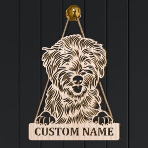 Whoodle Custom Wood Sign  Wooden Name Signs  Personalised Wooden Signs  Memorial Gift  Dog Owner Wooden Christmas Tree Decorations  Wall Art  Wood Wall Decor