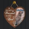 You Left Paw Prints On Our Heart Custom Wood Sign  Personalized Wooden Name Signs  Dog Lovers Heart Shaped Wooden Christmas Tree Decor  Wall Art