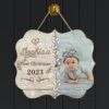 First Christmas 2023 Custom Wood Sign  Personalized Wooden Name Signs  Benelux Shaped Wooden Christmas Tree Decorations  Wall Art  Wood Wall Decor