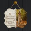 Forever Loved Custom Wood Sign  Personalized Wooden Name Signs  Memorial Benelux Shaped Wooden Christmas Tree Decorations  Wall Art  Wood Wall Decor