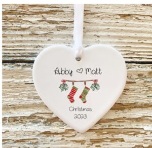Personalized Couples Ornament / First Christmas Together Ornament /Married Ornament/Engaged Ornament / Couples Ornament/ Christmas Gift/