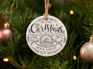 New home Christmas ornament | First Christmas in new home ornament | Our first home ornament | Personalised christmas tree decoration