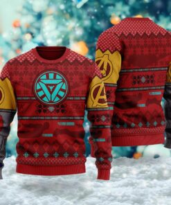 Iron Man 3D All Over Printed T-shirt  US Hero Movie Ugly Christmas Sweater  Xmas Sweatshirt  Christmas Gift For Men Women Kid