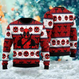 Deadpool 3D All Over Printed T-shirt  Superhero Movie Ugly Christmas Sweater  Deadpool Xmas Sweatshirt  Christmas Gift For Men Women Kid
