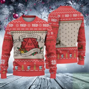 Christmas Dnd Ugly Sweater  Dungeons And Dragons Sweater  D&D Christmas Sweater  Dungeon Master Sweater  Gaming Ugly Sweater