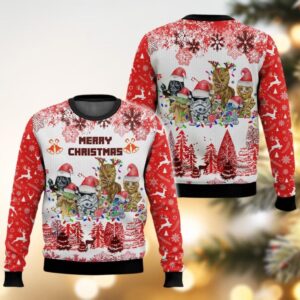 Disney Star Wars Ugly Sweater  Star Wars Merry Christmas Sweater  Star Wars Movie Shirt  Star Wars Characters Group Holiday Sweater