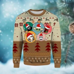 Star Wars Characters Ugly Sweater  Darth Vader Stormtrooper Boba Fett Yoda Xmas Sweater  Starwars Holiday Trip  Disneyland Sweater