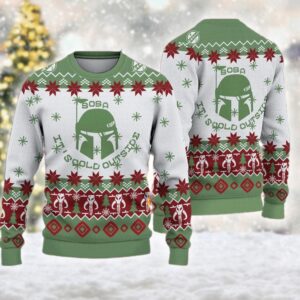 Star Wars Boba Fett Boba Its Cold Outside Christmas Ugly Sweater  Star Wars Christmas Sweatshirt  Star Wars Xmas Shirt  Cartoon Movie Shirt