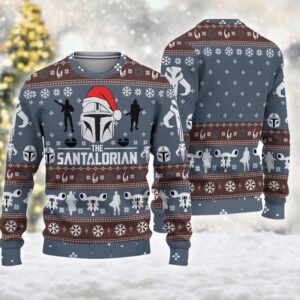 The Santalorian Christmas Ugly Sweater  Darth Vader 3D Christmas Sweatshirt  Star Wars Xmas Party Gift  Stormtrooper Family Trip Shirt