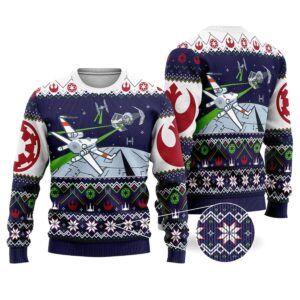 Starwars X-Wing TIE Fighter Ugly Christmas Sweater  ObiWan Kenobi Christmas Sweater  Starships Christmas Sweater