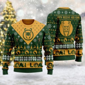 Loki Ugly Christmas Sweater  Super Hero Xmas Sweatshirt  Christmas Gift For Men Women Kid  Superhero Christmas Shirt