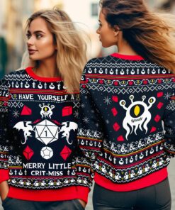 Dungeons And Dragons DND Ugly Christmas Sweater  Dungeons And Dragons Sweatshirt Chirstmas Dungeons Master Christmas Party