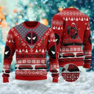 Deadpool Ugly Christmas Sweater  Superhero Christmas Sweater  Deadpool Xmas Sweatshirt  Christmas Gift for men Women kid