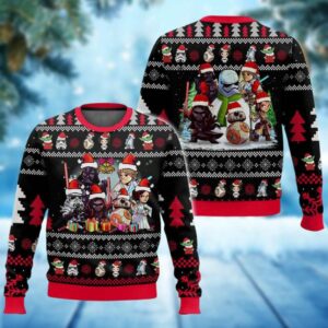 Star Wars Ugly Christmas Sweater  Star Wars Characters Xmas Sweater  Stormtrooper Darth Vader Mandalorian Sweater  Funny Sweater