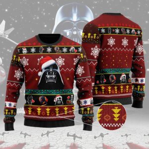 Darth Vader Santa Ugly Christmas Sweater  Trooper Darth Vader Gifts Christmas Ugly Sweatshirt  Merry Christmas Holiday 2024 Ugly Sweater