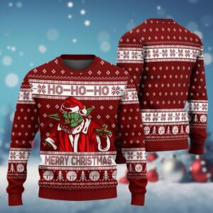 Christmas Baby Yoda Ugly Sweater  Star Wars Movie Characters Holiday Sweatshirt  Grogu Santa Hat Shirt  Merry Xmas Party Gift