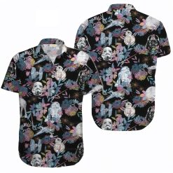 Star Wars Hawaiian Shirt – Stormtrooper R2D2 BB8 Floral Aloha Vacation Shirt