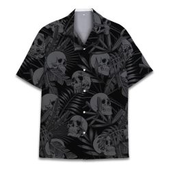 Black Skull Hawaiian Shirt – Men's & Women's Aloha Summer Beachwear