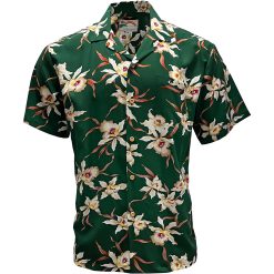 Rainforest Hawaiian Shirt with Star Orchid Print – Men's Tropical Casual Wear