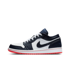 Air Jordan 1 Low Obsidian Ember Glow - 553558-481 Running Sneakers