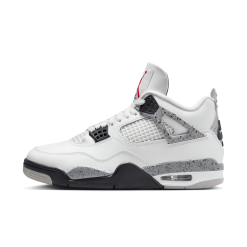 Jordan 4 Retro White Cement (2025) Summit White Fire Red Tech Grey Black Sneakers FV5029-100
