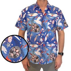 Men's Hawaiian Shirt Psychedelic Turtle Print Polyester Casual Summer Shirt