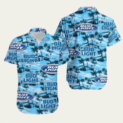 Bud Light Sea Island Pattern Hawaiian Shirt