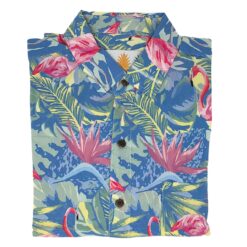 Men's Hawaiian Shirt Flamingo Rum Club Print Polyester Casual Summer Shirt