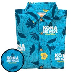 Men's Hawaiian Shirt Kona Big Wave Print Polyester Tropical Summer Shirt