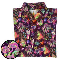 Men's Hawaiian Shirt Shroomin' Print Polyester Casual Summer Shirt