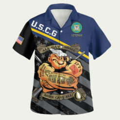 US Coast guard Popeye veteran All Gave Some Some Gave All Hawaiian Shirt
