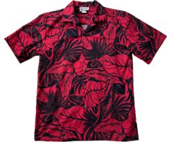 Men's Hawaiian Shirt - Island Harmony Red Print Polyester Casual Summer Shirt