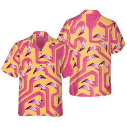 Flamingo Funny Pattern Hawaiian Shirt for Men - Tropical Humor & Beach Style, Perfect for Summer Fun