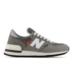 New Balance 990v1 40th Anniversary Sneakers for Men Grey Suede Mesh Upper with Abzorb Cushioning M990VS1
