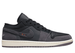 Jordan 1 Low Craft Inside Out Black – Deconstructed Leather Sneakers DN1635-001